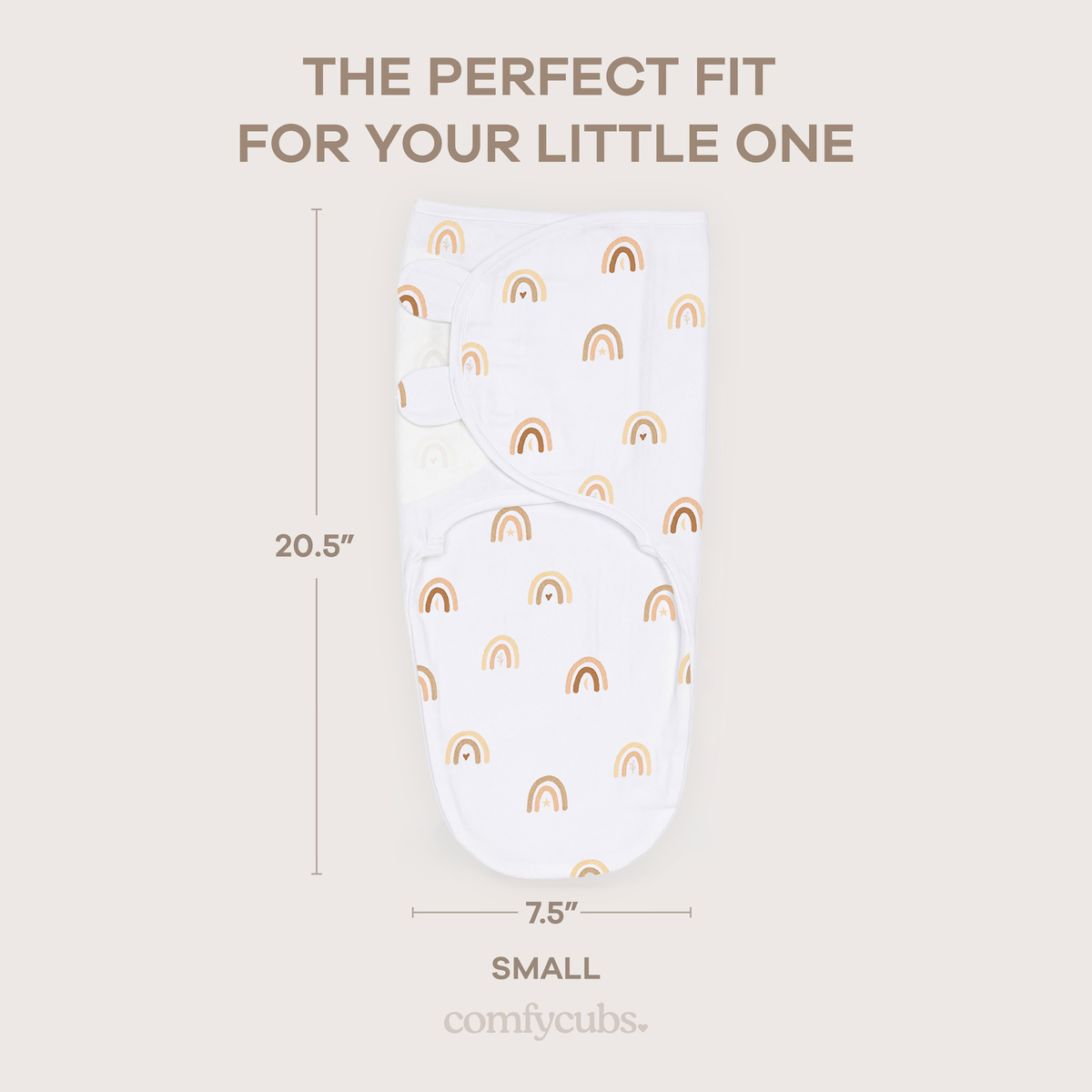 Easy Swaddle Blankets in Rainbow Bohemian, Pack of 3 by Comfy Cubs at Everetts Place