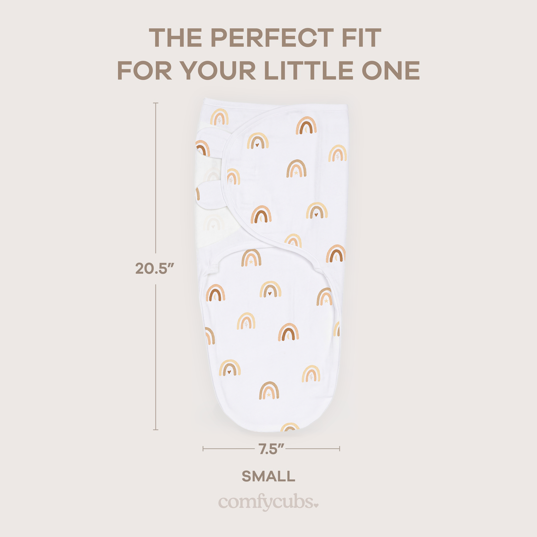 Easy Swaddle Blankets in Rainbow Bohemian, Pack of 3 by Comfy Cubs at Everetts Place