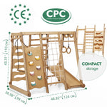 Goodevas 6 In 1 Indoor Jungle Gym For Toddler Playground Swings Set Slide Board Rope Stairs - Baby & Toddler > Baby Toys & Activity Equipment