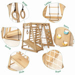 Goodevas 6 In 1 Indoor Jungle Gym For Toddler Playground Swings Set Slide Board Rope Stairs - Baby & Toddler > Baby Toys & Activity Equipment