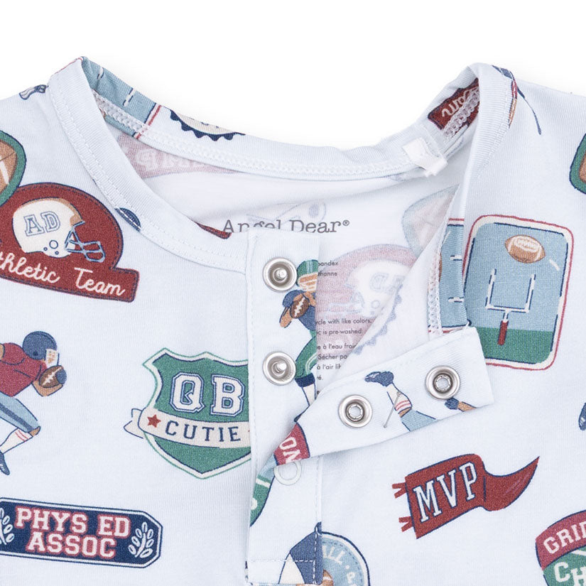 Football Patches - Long Sleeve Henley and Jogger by Angel Dear (view 5 of 6)