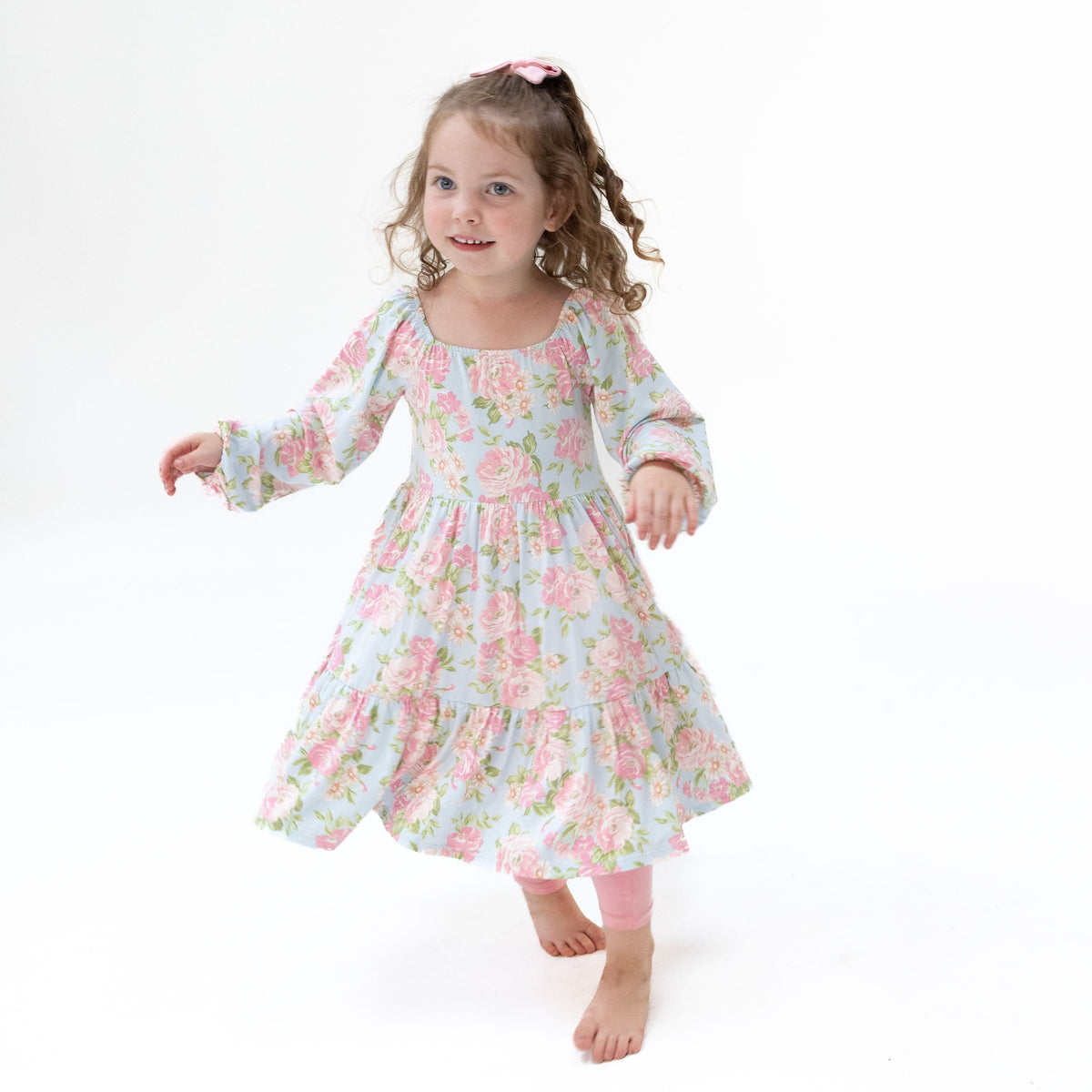Angeline Floral Cap Sleeve Dress & Legging Set by Angel Dear