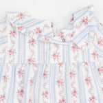 Anna Floral Stripe - Long Sleeve Peter Pan Ruffle Collar Dress and Bloomer by Angel Dear