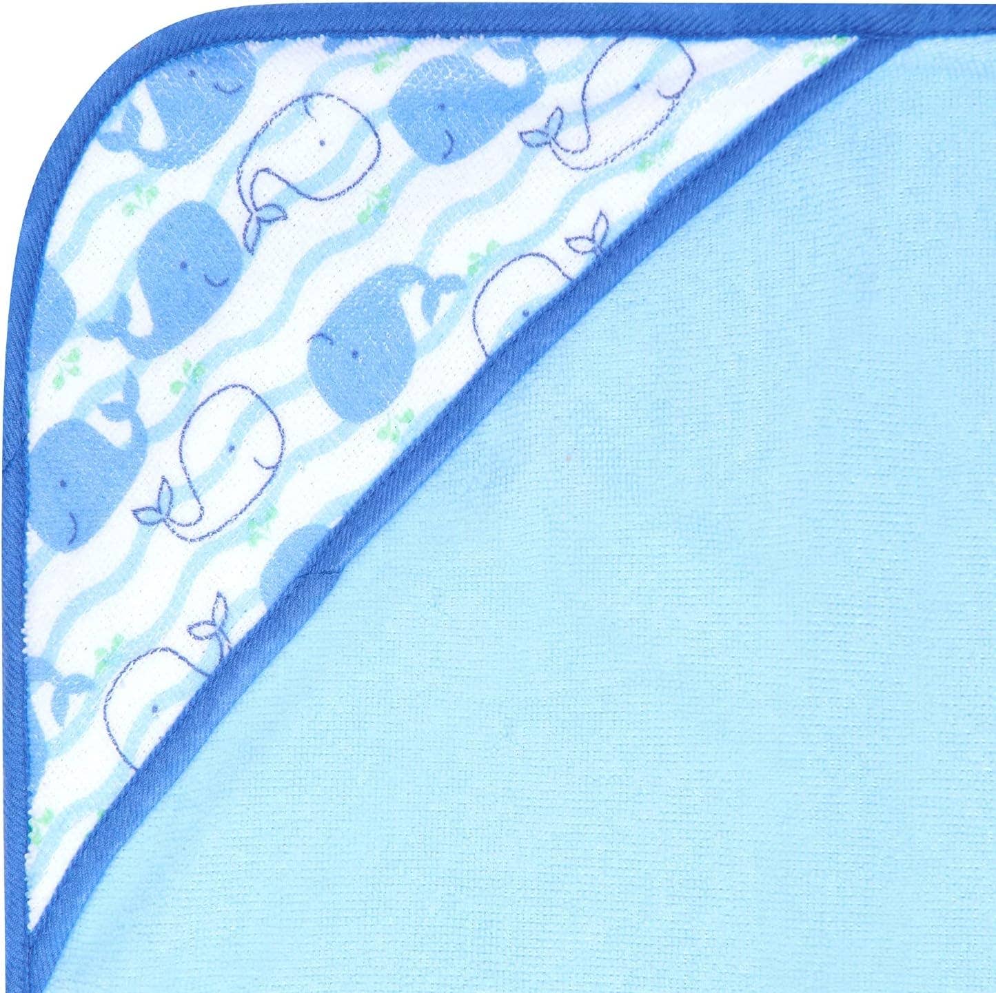 Crover soft polyester terry hooded baby towels, three pack