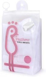 Feathers Solid White Snug Tagless Super Soft Cotton Underwear - Girls Underwear Briefs Panties 5-Pack (White) by Feathers USA at Everetts Place