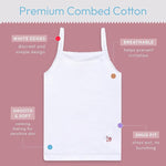 Feathers Girls Undershirts Tagless Camisoles - 5 pk Super Soft Cotton Cami Girls Tank Tops by Feathers USA