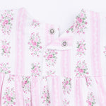 Bella Rose Stripe - Long Sleeve Smocked Ruffle Bubble with Skirt by Angel Dear