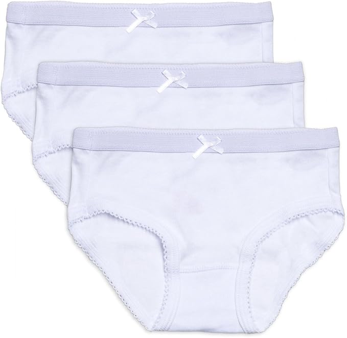 Feathers USA Tagless 100 Percent Cotton Briefs For Girls Soft Snug Fit by Feathers USA at Everetts Place