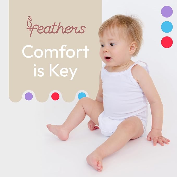 Feathers 4 Pack Baby Girls Tank Top Undershirts Super Soft Cotton For Toddlers by Feathers USA at Everetts Place