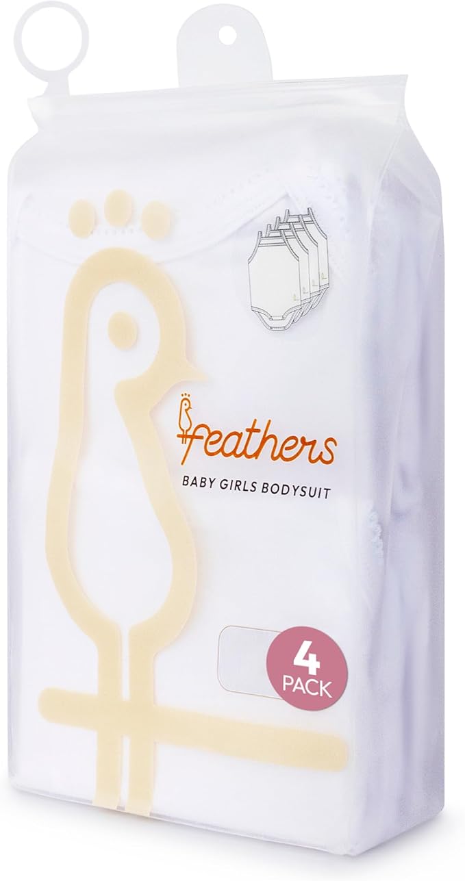 Feathers 4 Pack Baby Girls Tank Top Undershirts Super Soft Cotton For Toddlers by Feathers USA at Everetts Place