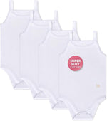 Feathers 4 Pack Baby Girls Tank Top Undershirts Super Soft Cotton For Toddlers by Feathers USA at Everetts Place