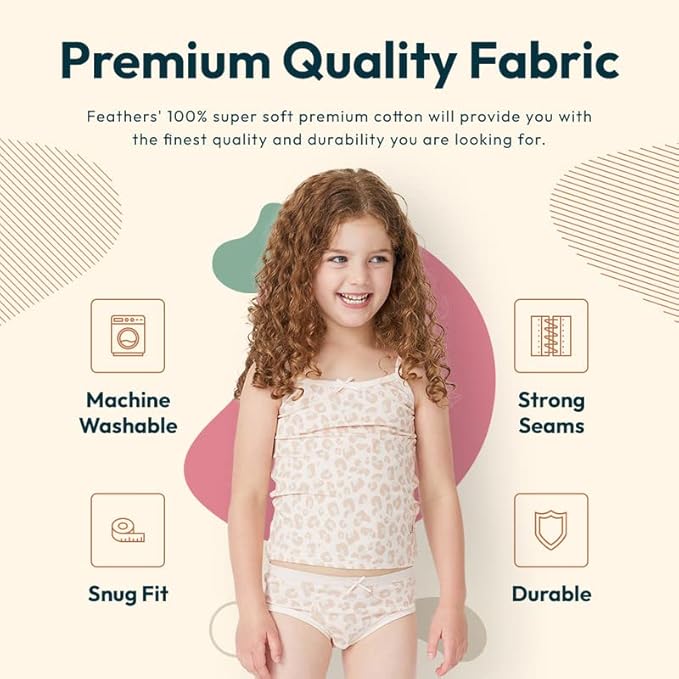 Feathers USA Girls Underwear with Super Soft Cotton for Kids by Feathers USA at Everetts Place