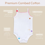 Feathers USA Baby Tank Top Bodysuit Ultra Soft Cotton For Baby Girls Multicolor by Feathers USA at Everetts Place