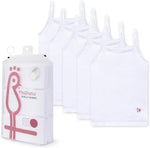 Feathers Girls Undershirts Tagless Camisoles - 5 pk Super Soft Cotton Cami Girls Tank Tops by Feathers USA