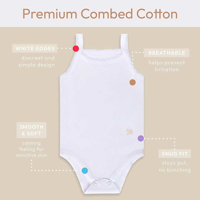Feathers 4 Pack Baby Girls Tank Top Undershirts Super Soft Cotton For Toddlers by Feathers USA at Everetts Place