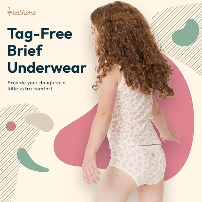 Feathers USA Girls Underwear with Super Soft Cotton for Kids by Feathers USA at Everetts Place