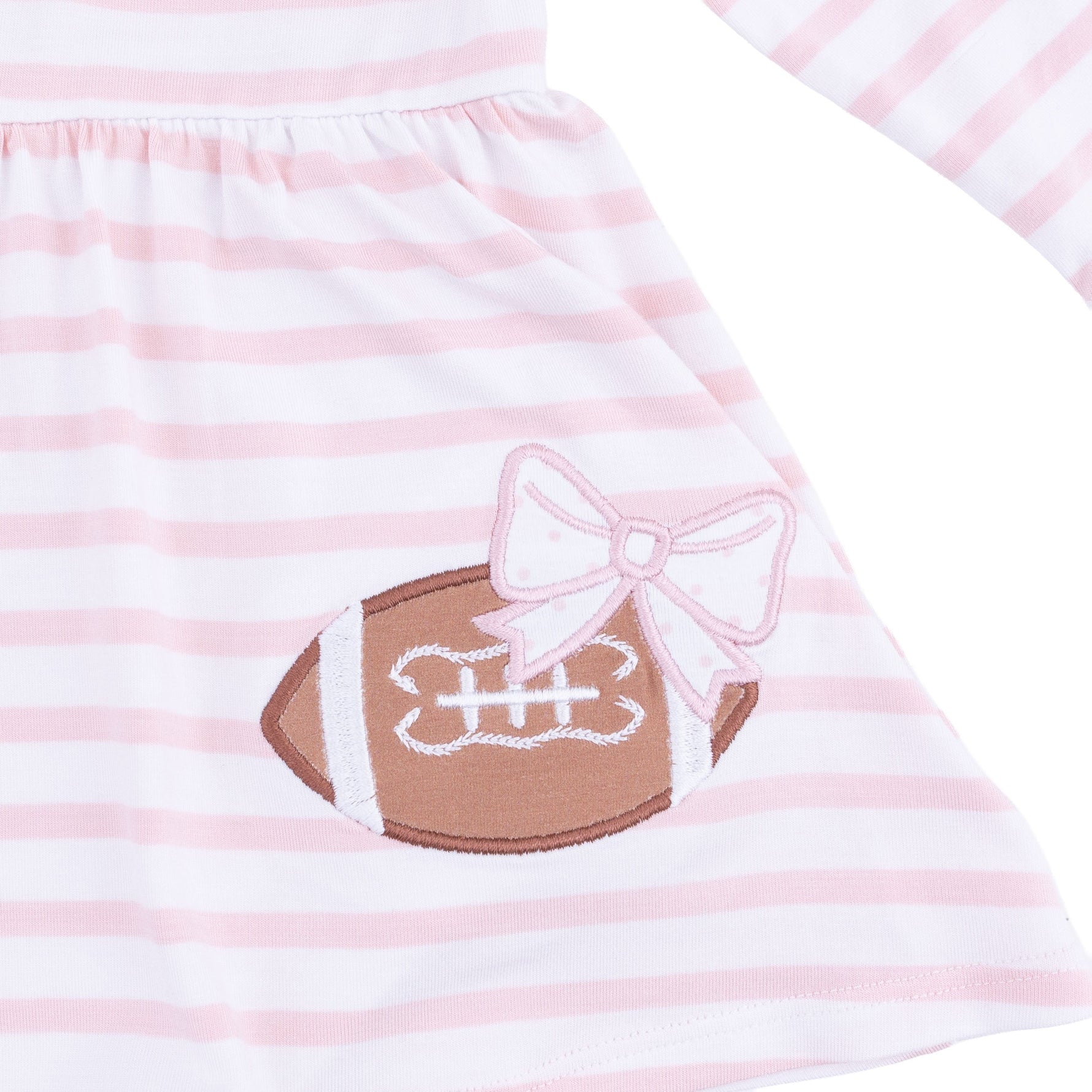 Football Dot and Stripe - Long Sleeve Tennis Bodysuit Dress by Angel Dear