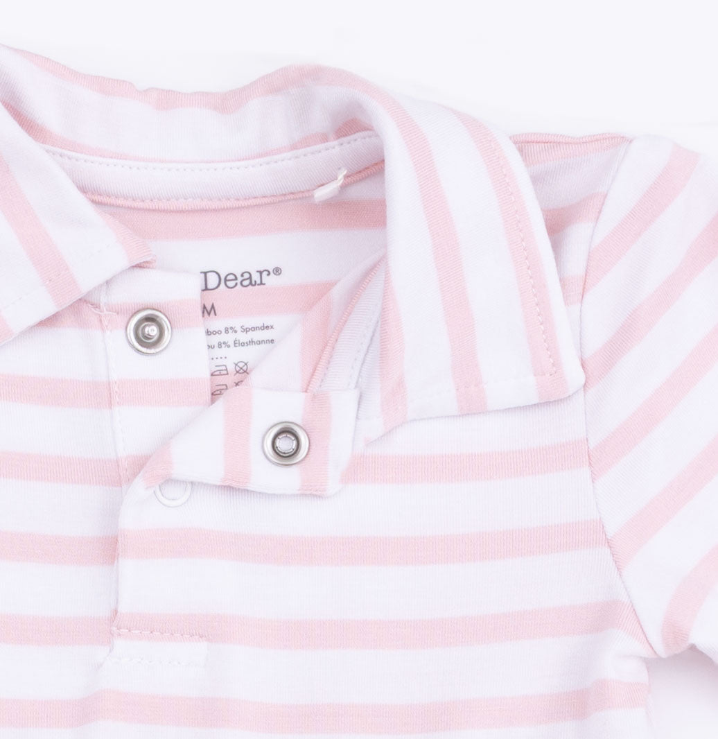Football Dot and Stripe - Long Sleeve Tennis Bodysuit Dress by Angel Dear