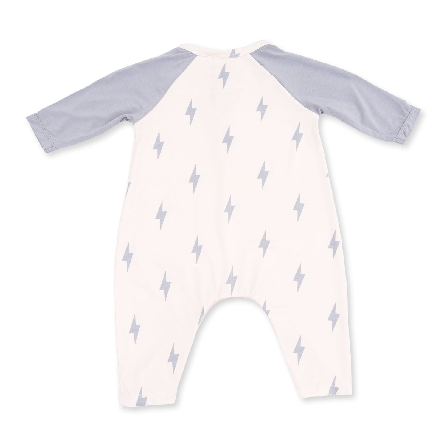 Lightning Bolt Viscose - Long Sleeve Raglan Henley Romper by Angel Dear (view 2 of 4)