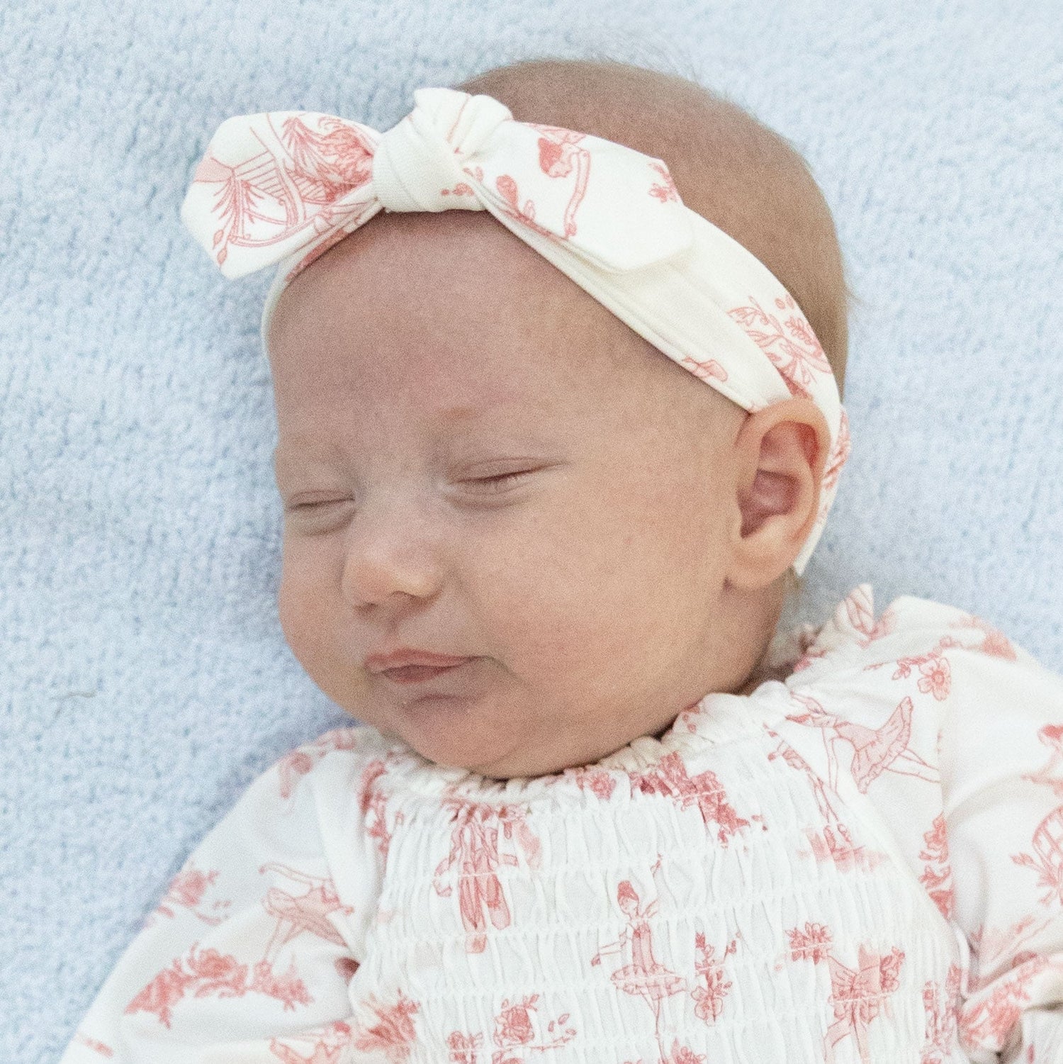Bamboo Viscose Knot Headband - Ballet Toile