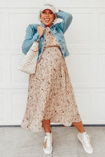 Chiffon Maternity Midi Dress - Floral Pleated by PinkBlush
