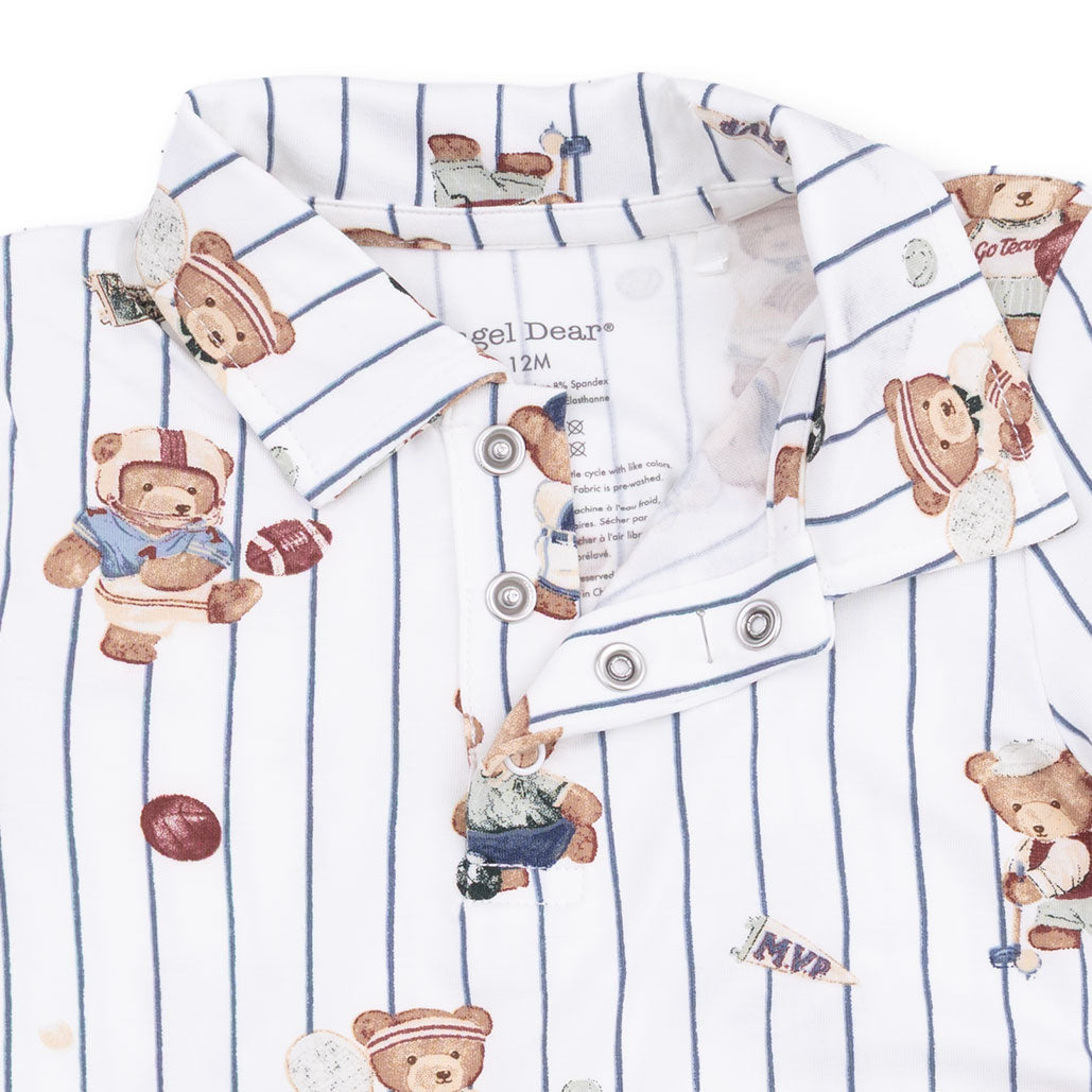 Mixed Sports Bears - Polo Long Sleeve Shirt by Angel Dear