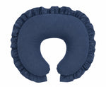 Dark Denim Ruffle Nursing Pillow Cover by Little Mae & Co