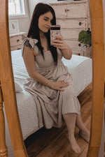 Day Cocktail Tiered Midi Dress with Bow Straps by PinkBlush (view 7 of 9)