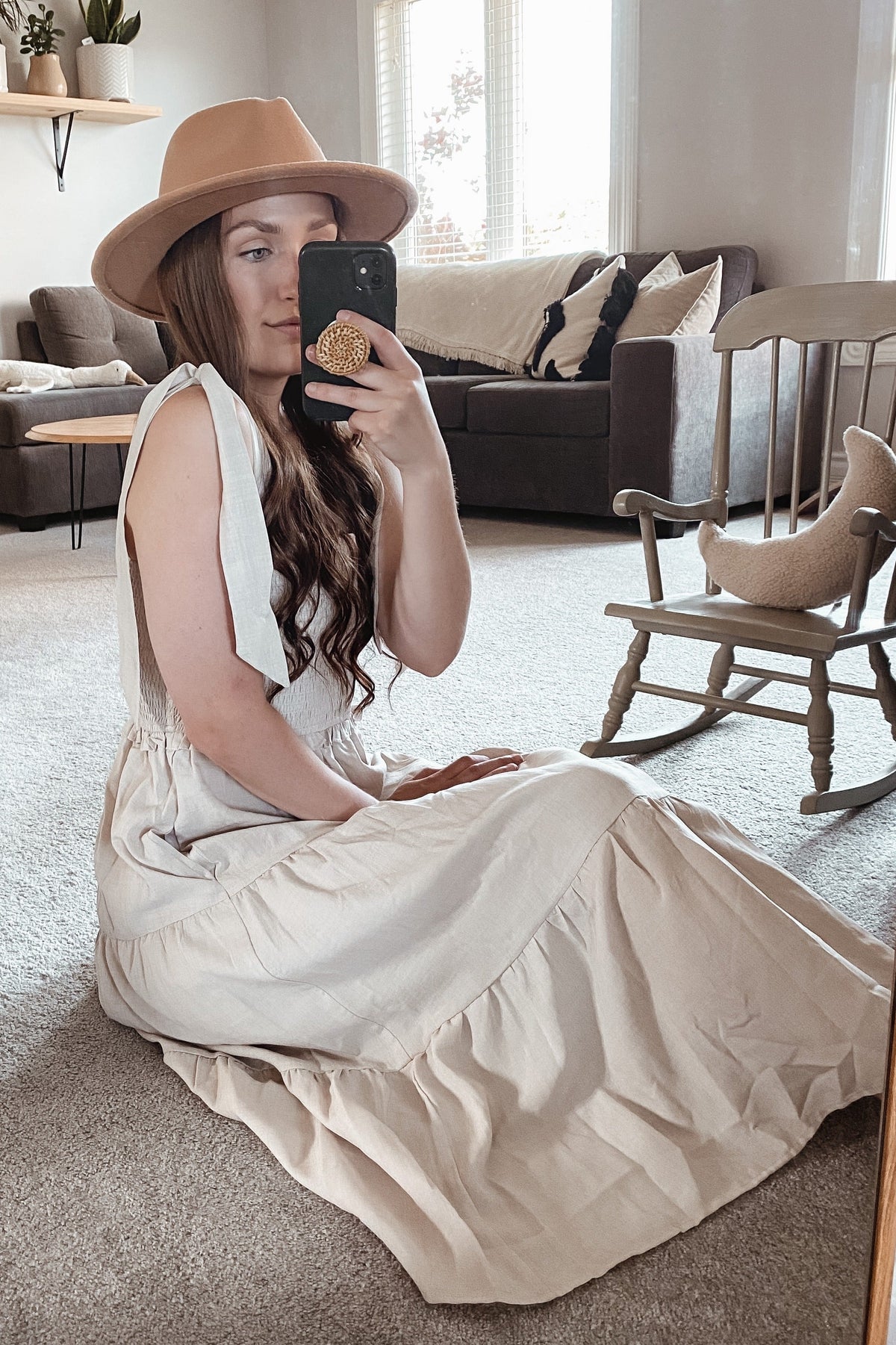 Day Cocktail Tiered Midi Dress with Bow Straps by PinkBlush (view 8 of 9)