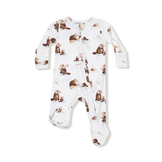 Angel Dear 2 Way Zipper Footie With Fold Over Cuffs