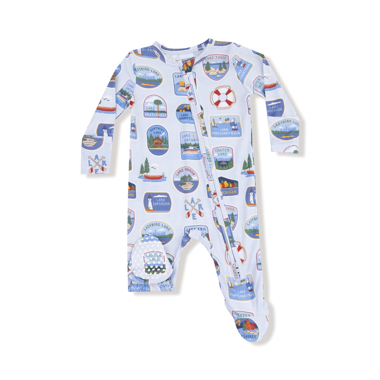 Angel Dear 2 Way Zipper Footie Soft Bamboo For Baby