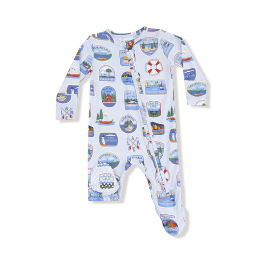 Angel Dear 2 Way Zipper Footie Soft Bamboo For Baby