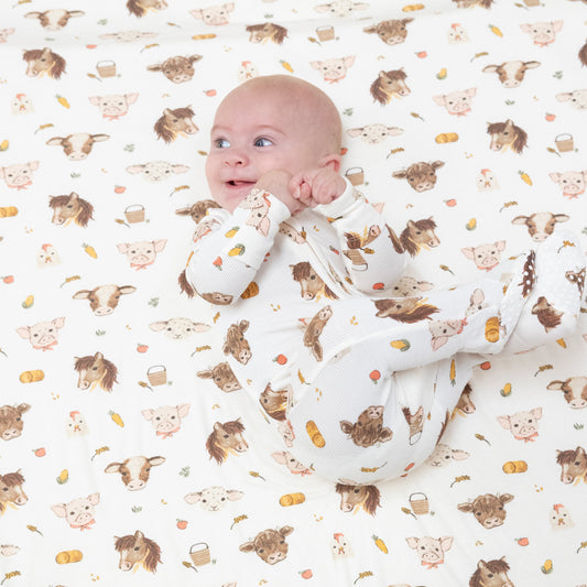 Angel Dear Baby 2 Way Zipper Footie Soft Ribbed Modal