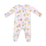 Breakfast Club Pink - 2 Way Zipper Footie by Angel Dear