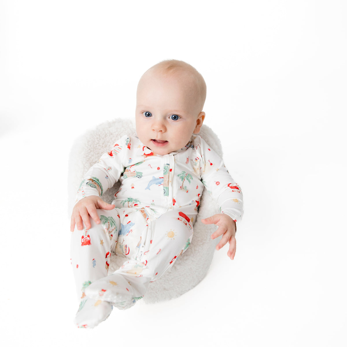 Beach Christmas - 2 Way Zipper Footie by Angel Dear