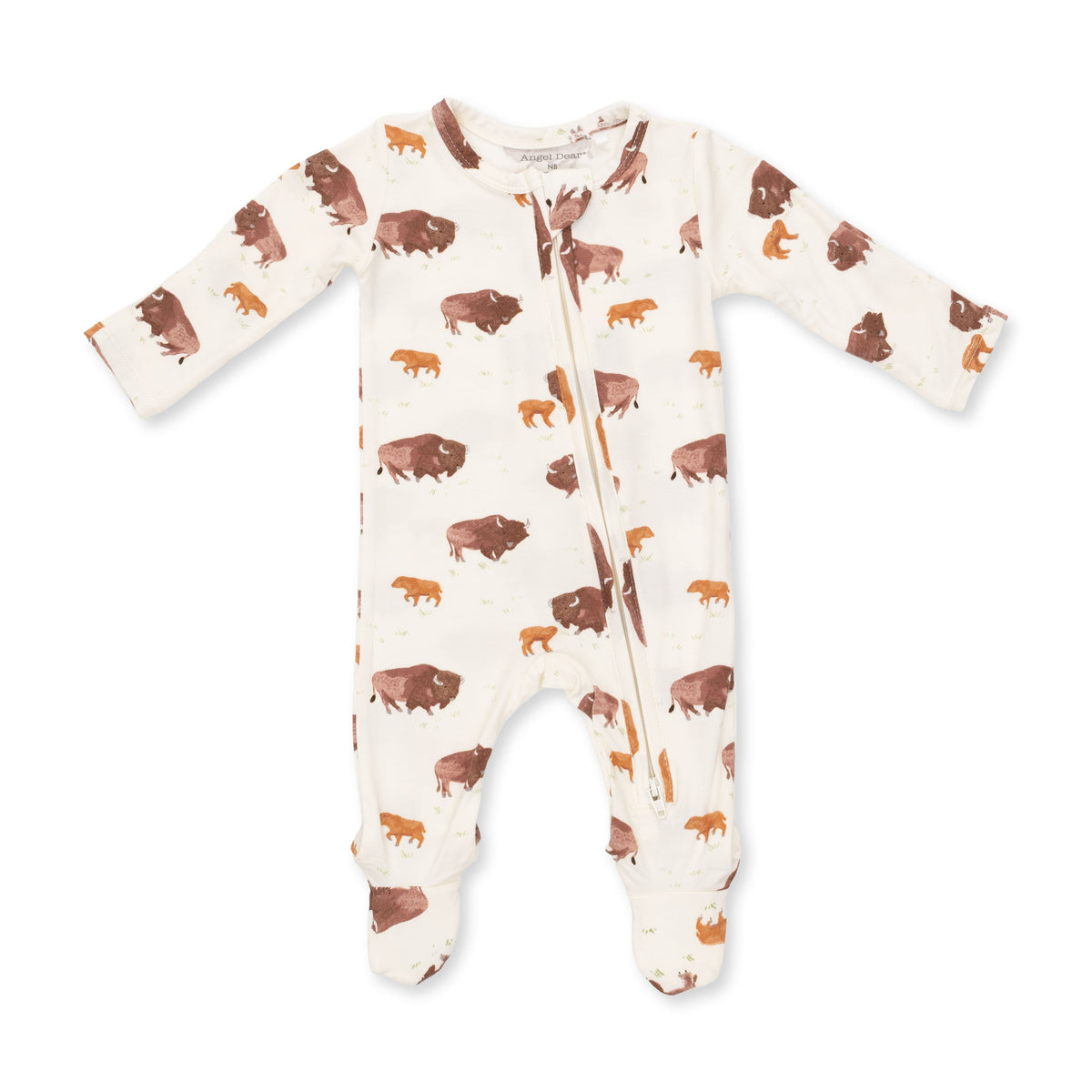 Bamboo Viscose Footie Pajamas - American Buffalo by Angel Dear (view 2 of 4)