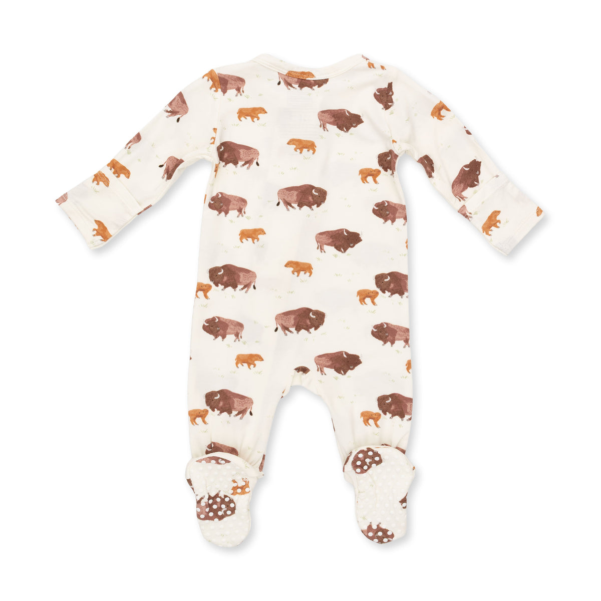Bamboo Viscose Footie Pajamas - American Buffalo by Angel Dear (view 3 of 4)