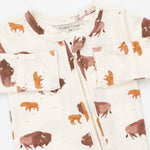Bamboo Viscose Footie Pajamas - American Buffalo by Angel Dear (view 4 of 4)
