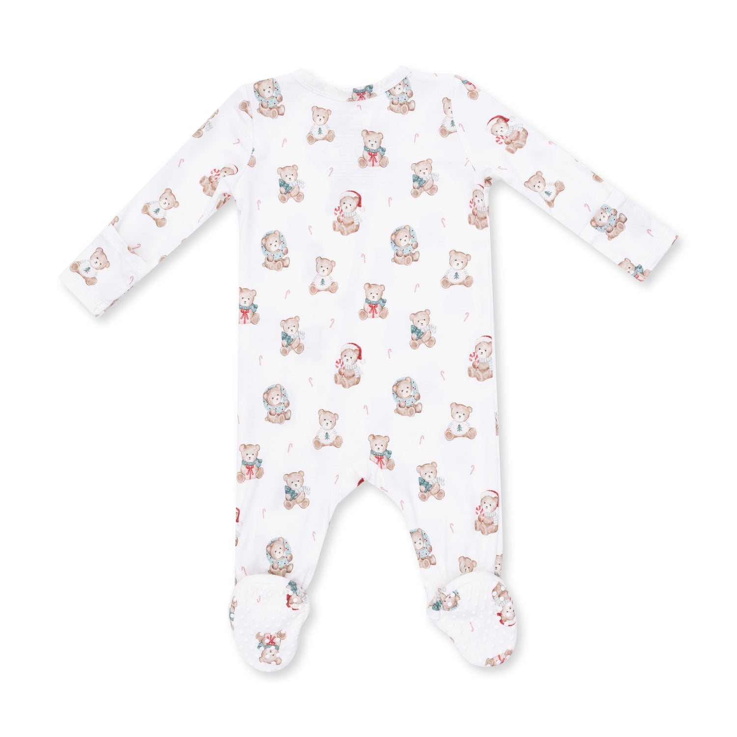 Christmas Teddy Bears Uni - 2 Way Zipper Footie