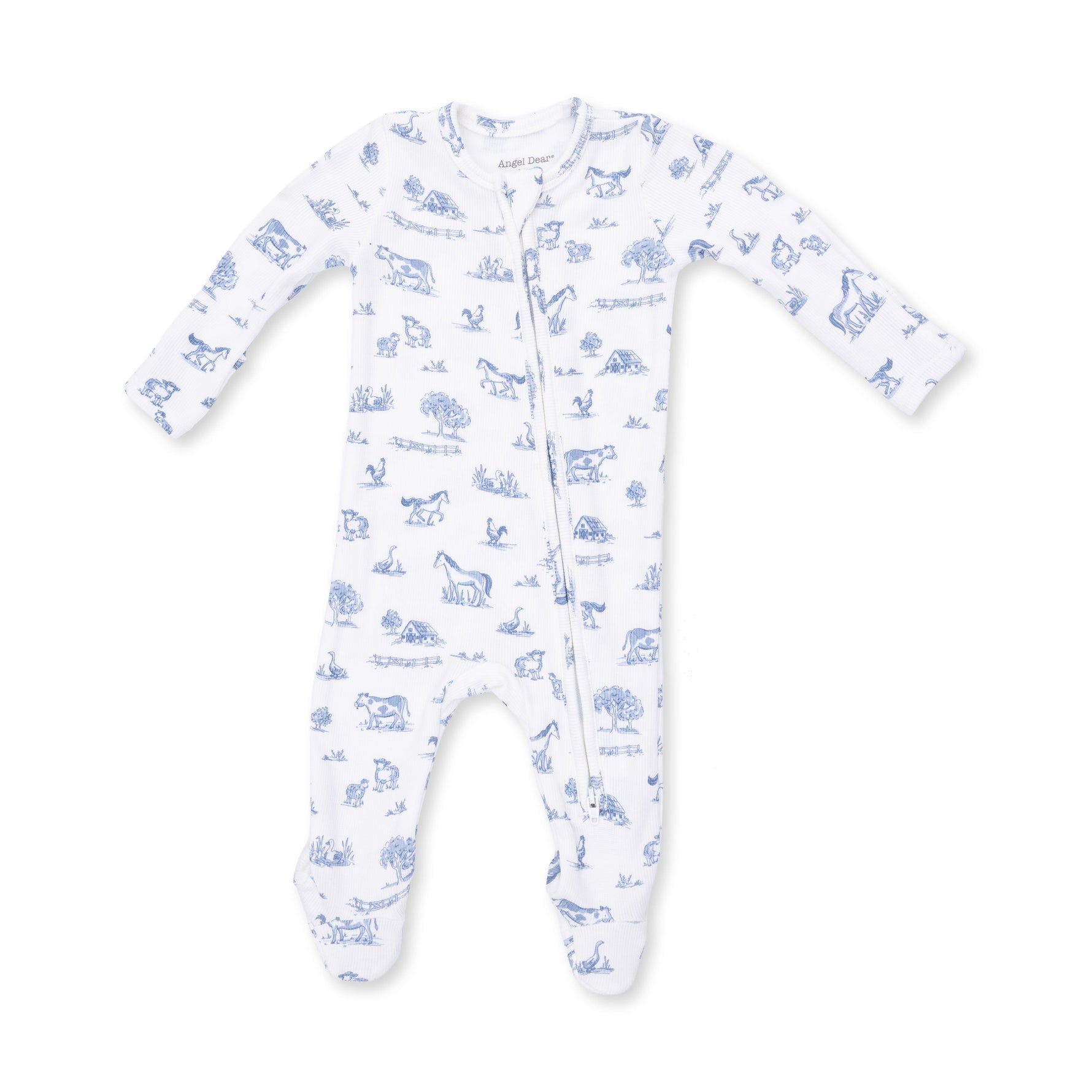 Farm Friends - 2 Way Zipper Footie by Angel Dear (view 2 of 4)