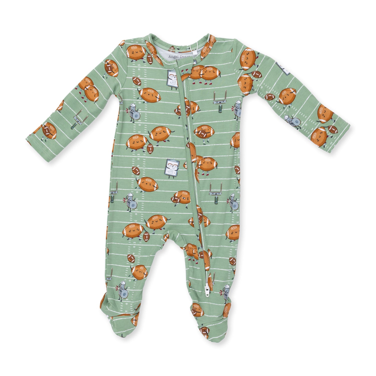 Footballs Playing Football - 2 Way Zipper Footie