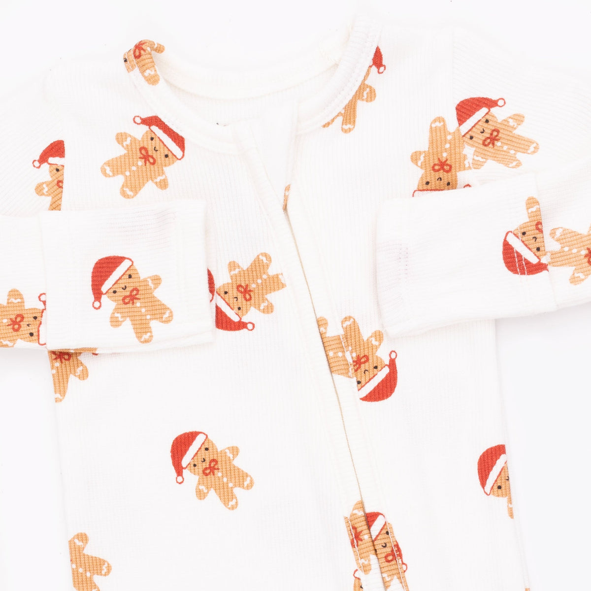 Simple Gingerbread - 2 Way Zipper Footie by Angel Dear