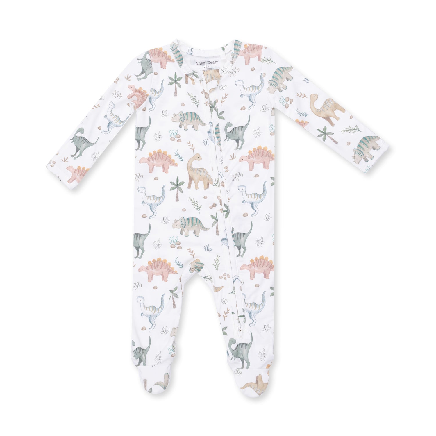 Sweet Baby Dinos - 2 Way Zipper Footie by Angel Dear (view 2 of 4)