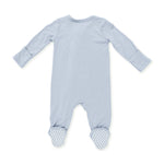 Solid Blue Fog - 2 Way Zipper Footie by Angel Dear