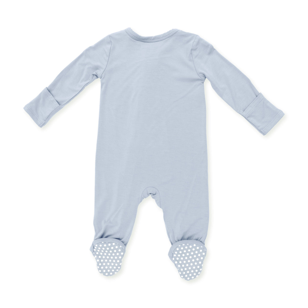 Solid Blue Fog - 2 Way Zipper Footie by Angel Dear