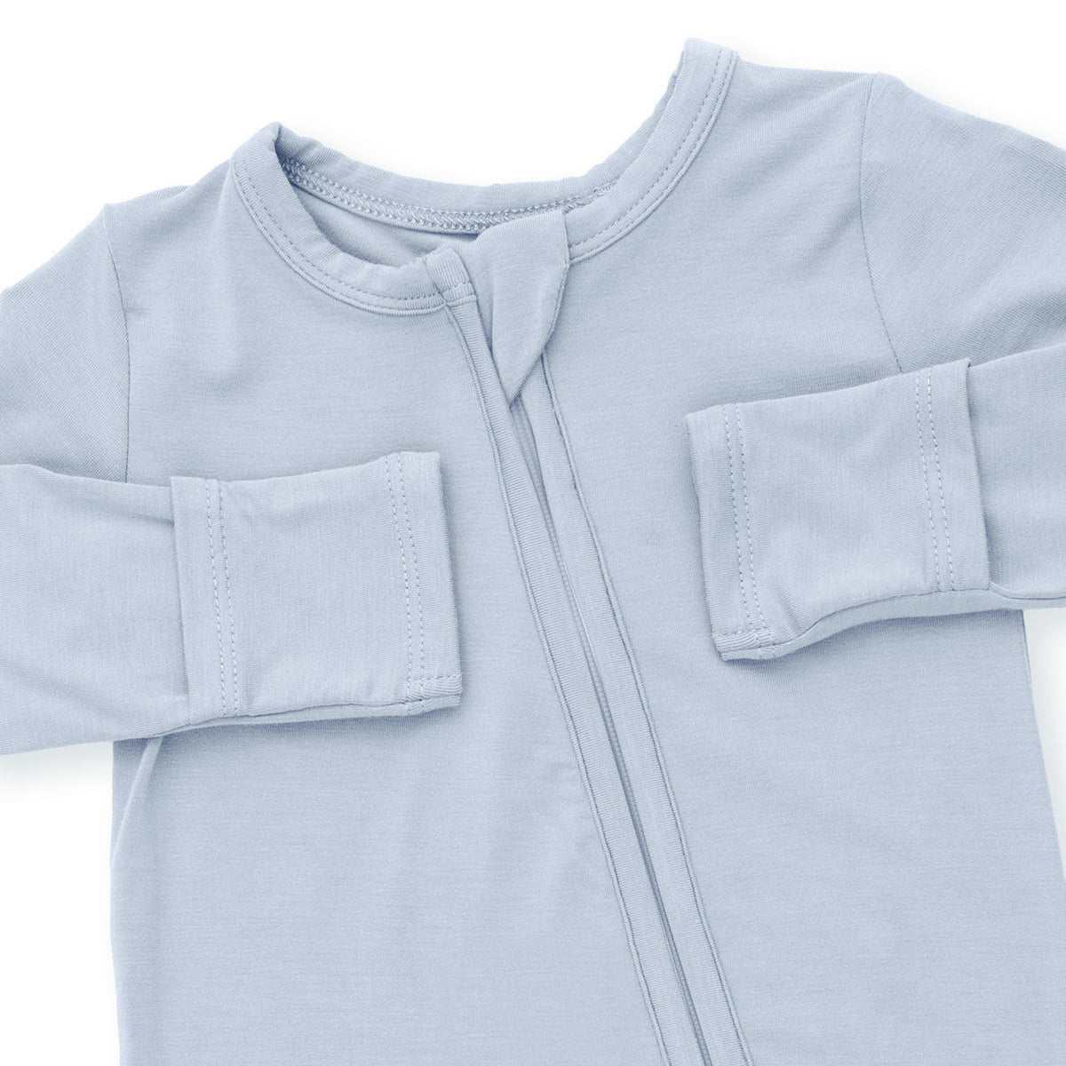 Solid Blue Fog - 2 Way Zipper Footie by Angel Dear