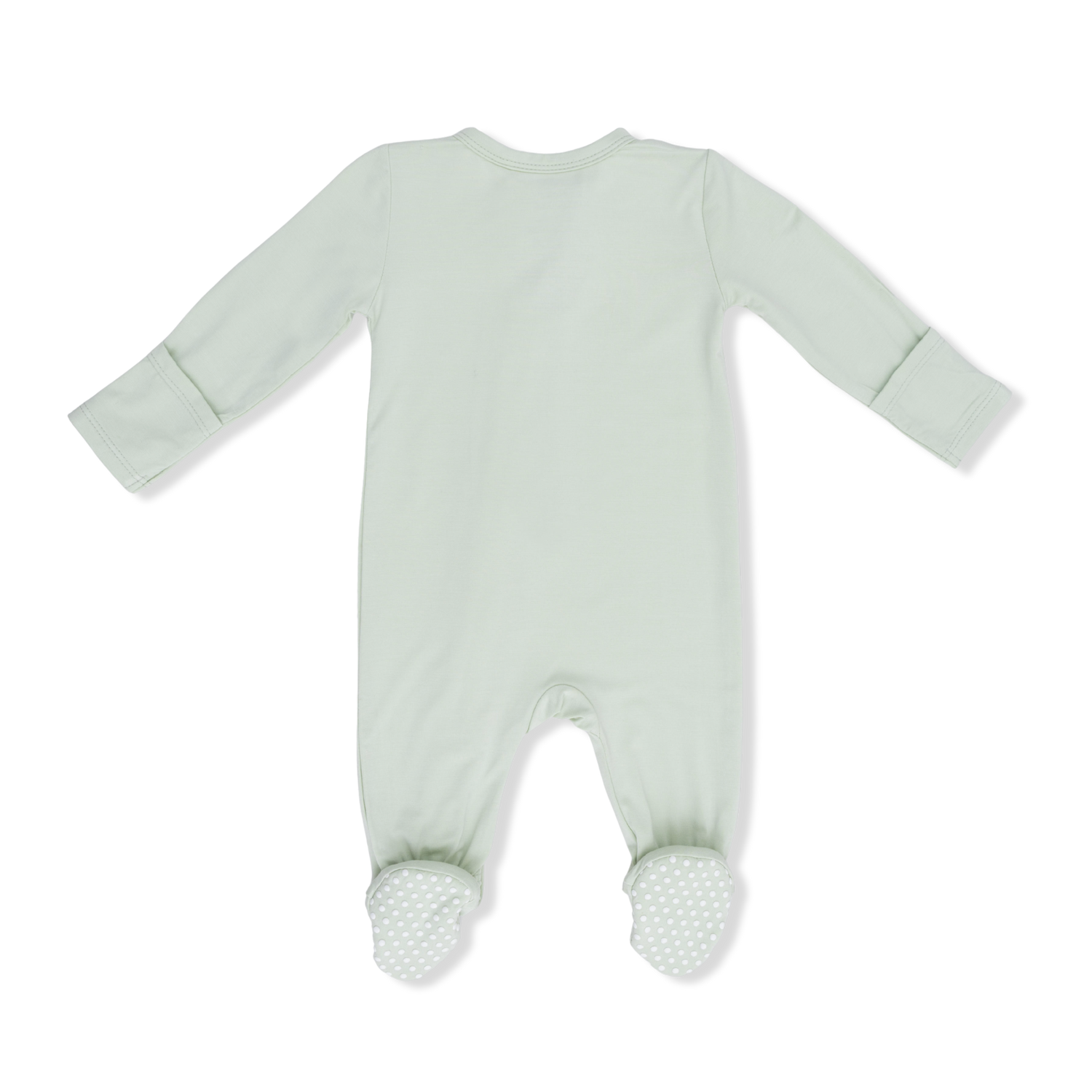 Solid Milky Green - 2 Way Zipper Footie by Angel Dear (view 2 of 3)
