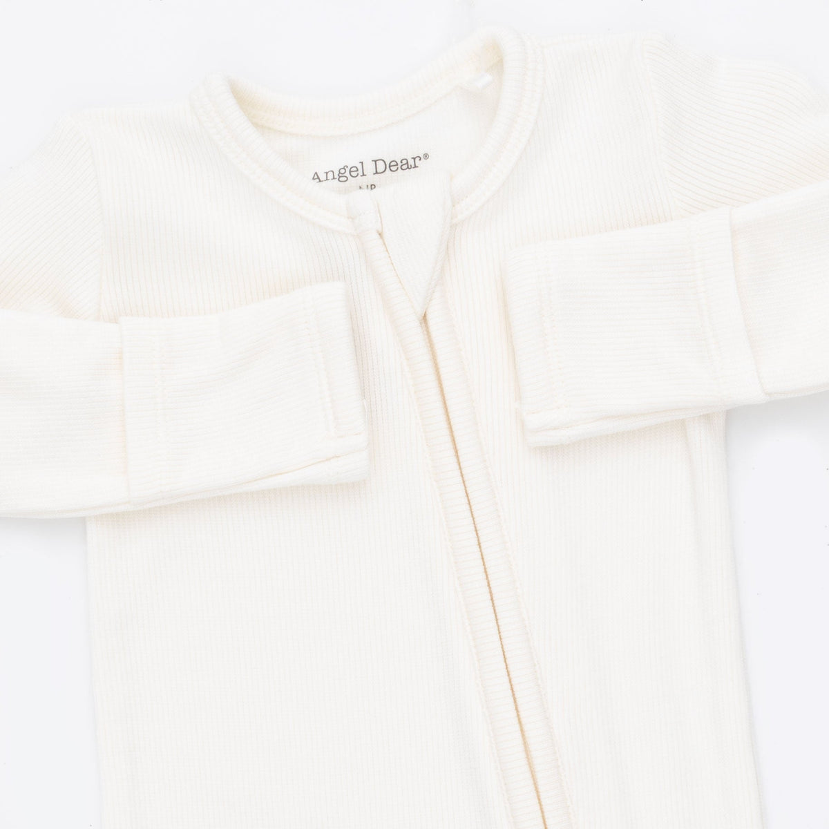 Solid Snow White - 2 Way Zipper Footie by Angel Dear