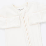 Solid Snow White - 2 Way Zipper Footie by Angel Dear