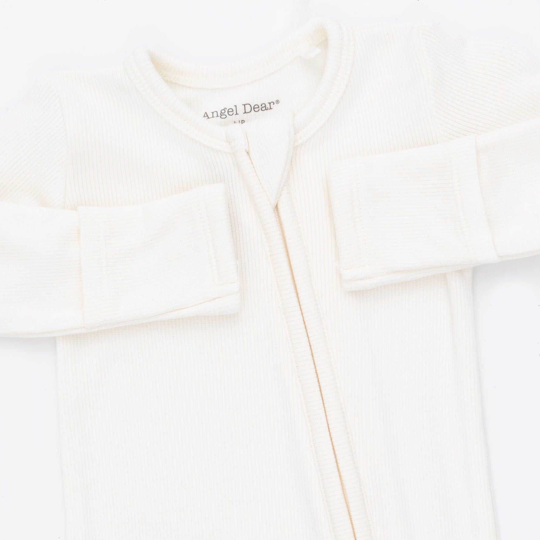 Solid Snow White - 2 Way Zipper Footie by Angel Dear